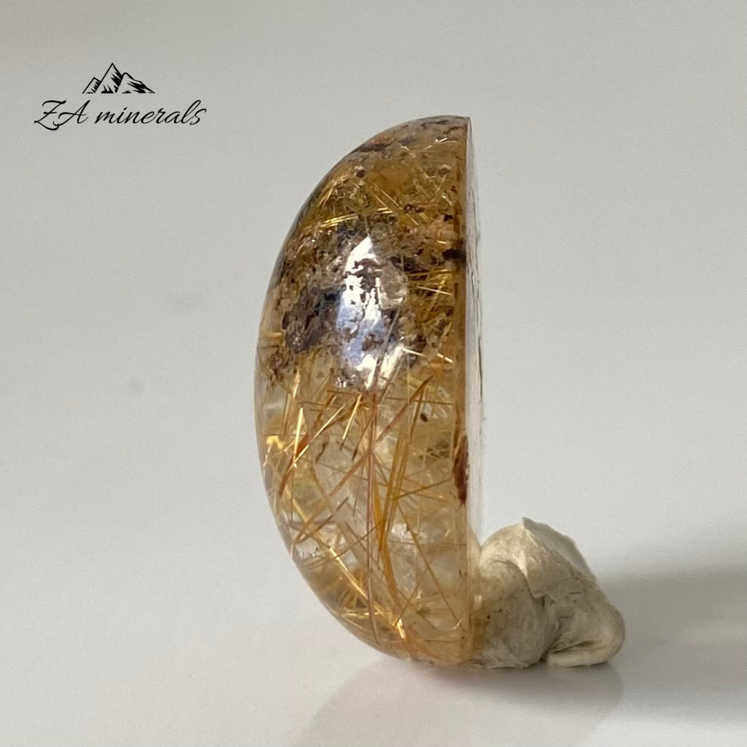 Polished Rutilated Quartz Cabochon 0.007kg