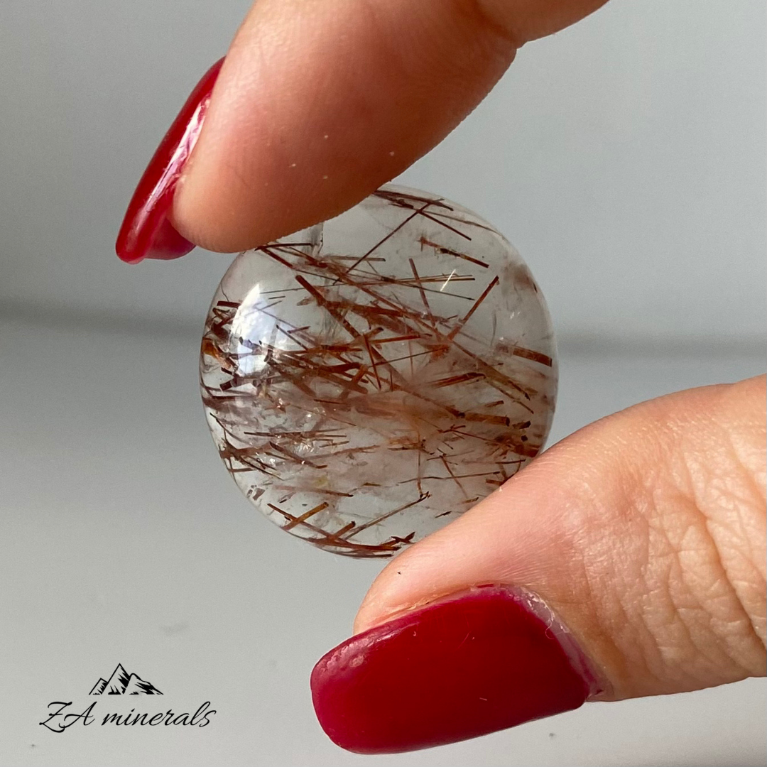 Polished Rutilated Quartz Cabochon 0.006kg