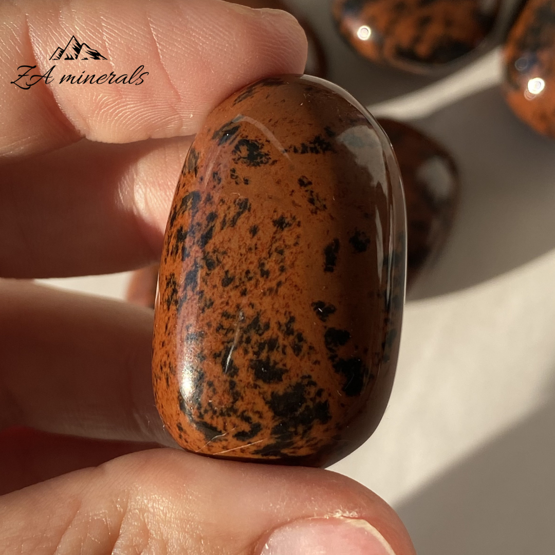 Polished Mahogany Obsidian Tumble (x1) 0.025kg IW23