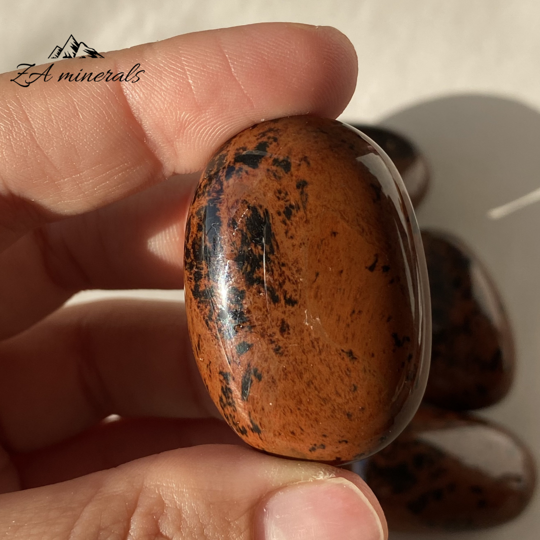 Polished Mahogany Obsidian Tumble (x1) 0.025kg IW23