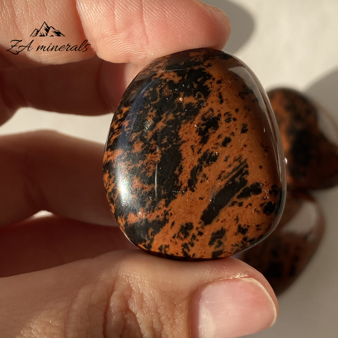 Polished Mahogany Obsidian Tumble (x1) 0.025kg IW23