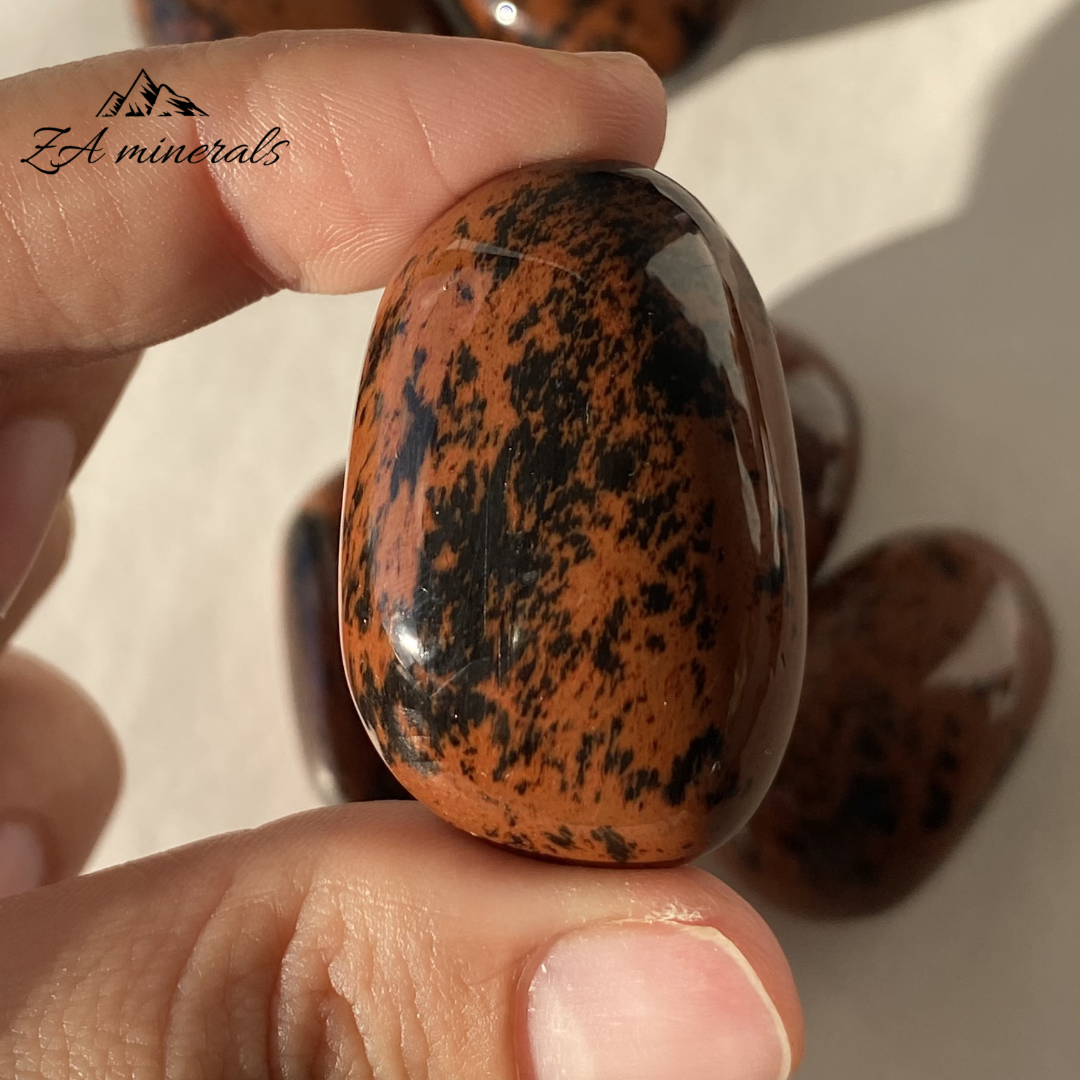 Polished Mahogany Obsidian Tumble (x1) 0.025kg IW23