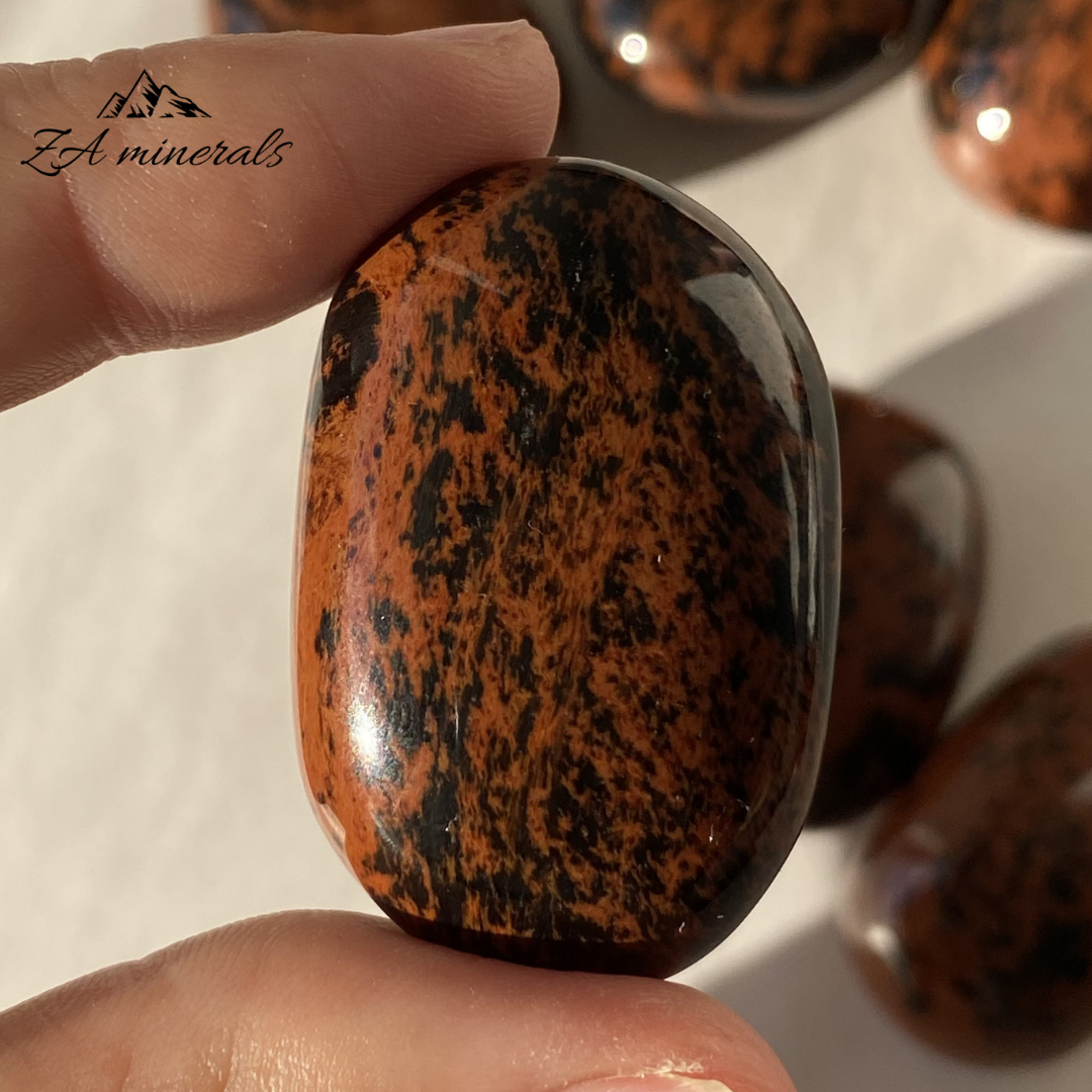 Polished Mahogany Obsidian Tumble (x1) 0.025kg IW23