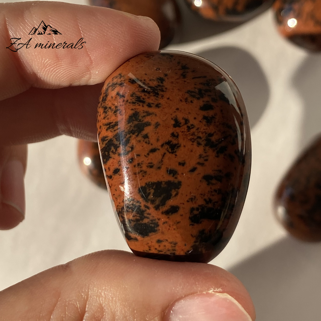 Polished Mahogany Obsidian Tumble (x1) 0.025kg IW23