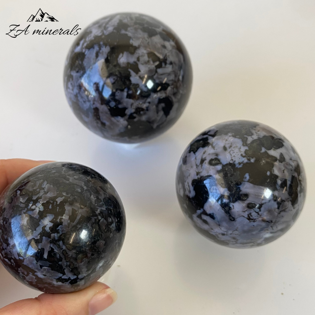 Polished Indigo Gabbro Spheres 1kg