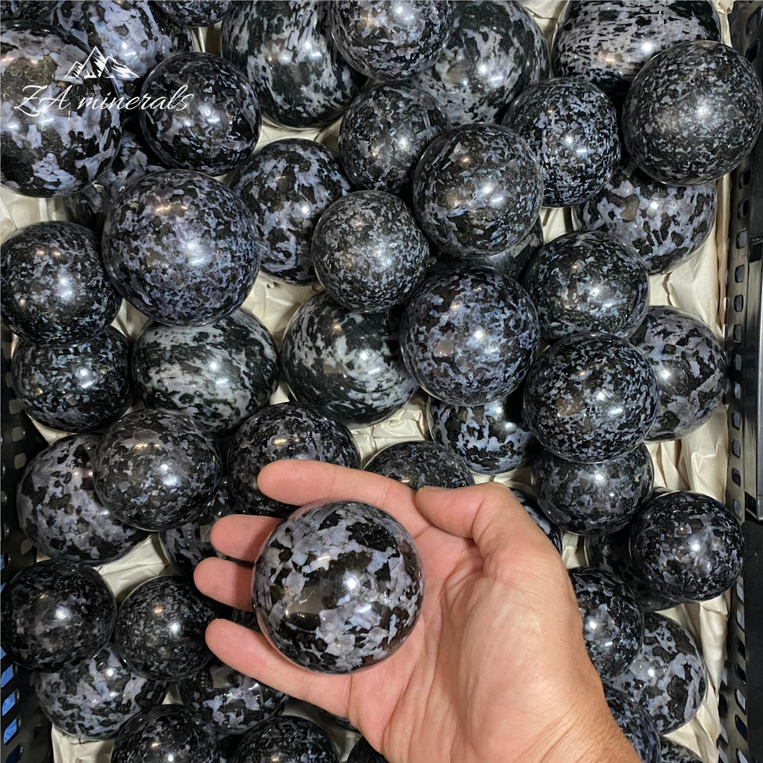 Polished Indigo Gabbro Spheres 1kg