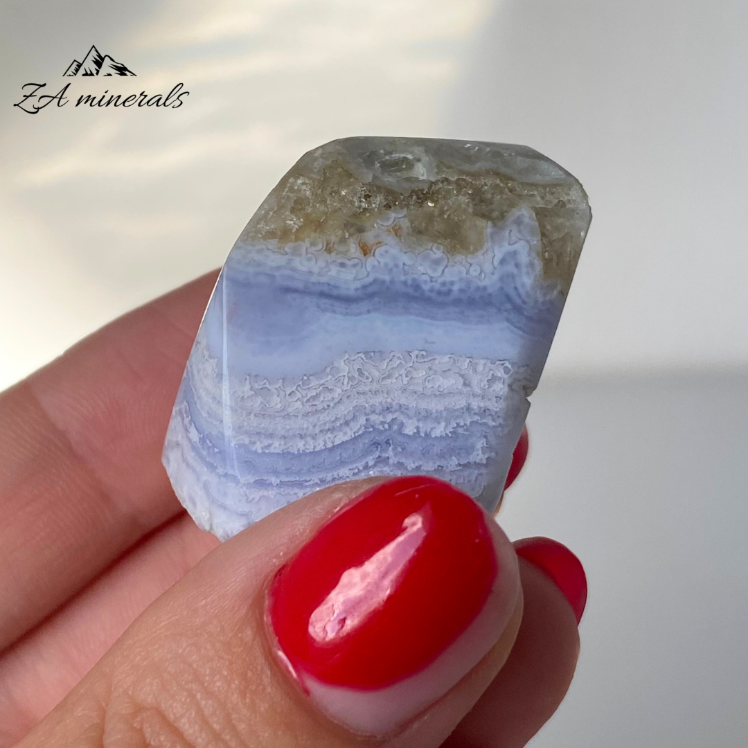 Part Polished Blue Lace Agate 0.022kg JA11