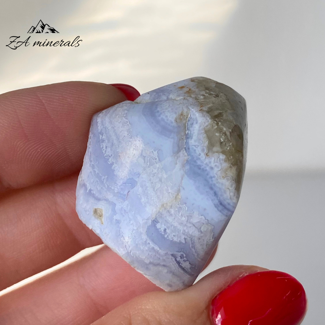 Part Polished Blue Lace Agate 0.022kg JA11