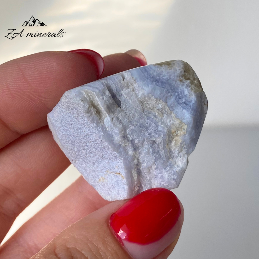Part Polished Blue Lace Agate 0.022kg JA11