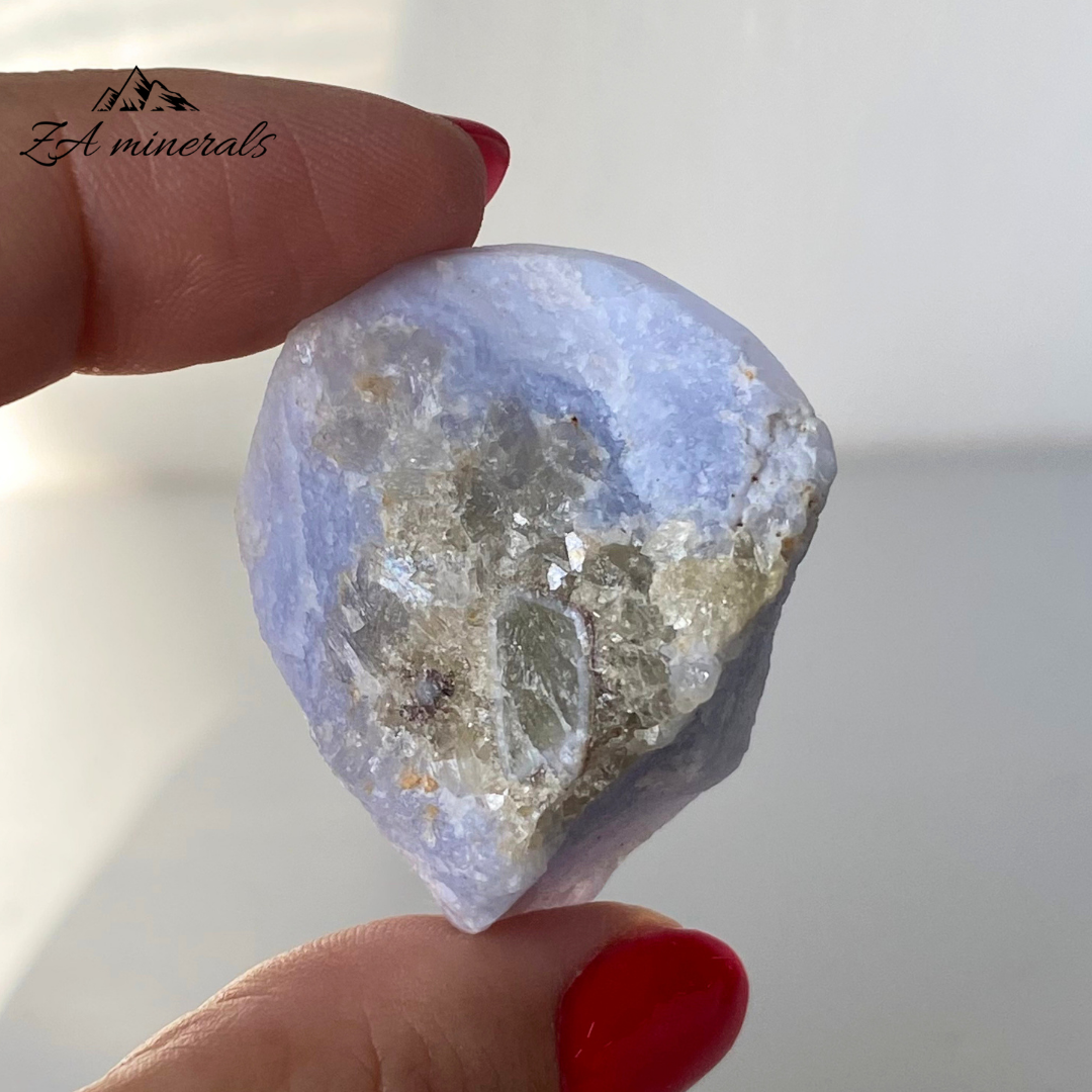 Part Polished Blue Lace Agate 0.021kg JA12