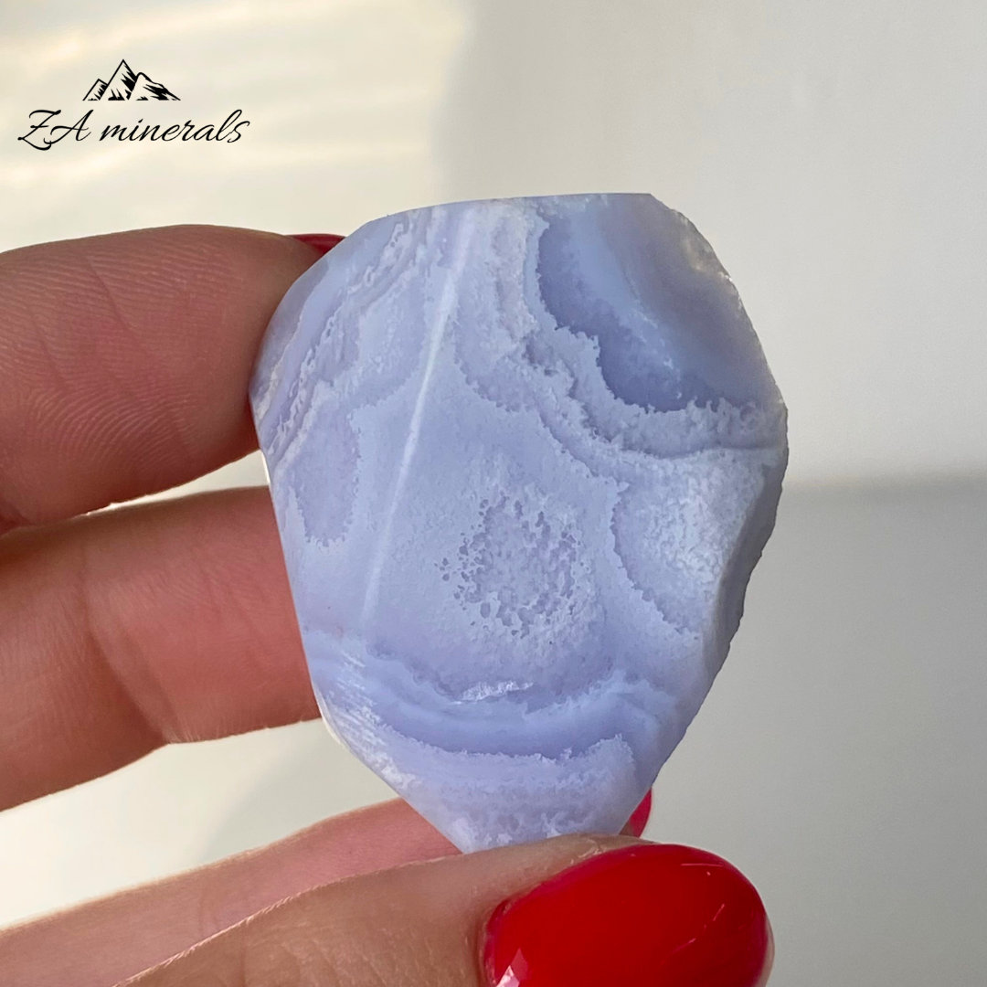Part Polished Blue Lace Agate 0.021kg JA12