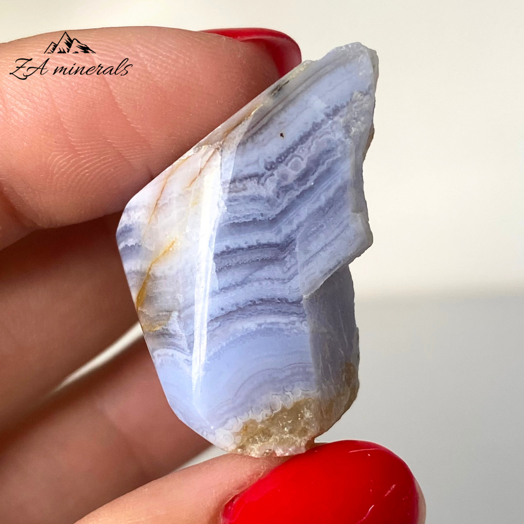 Part Polished Blue Lace Agate 0.019kg JA13