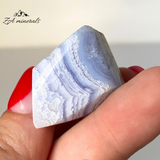 Part Polished Blue Lace Agate 0.017kg JA14