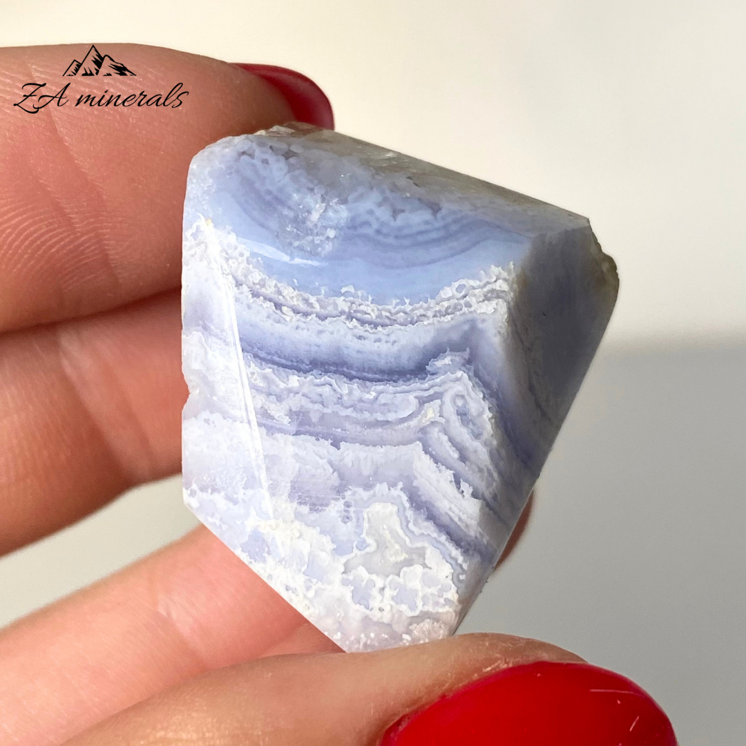 Part Polished Blue Lace Agate 0.017kg JA14