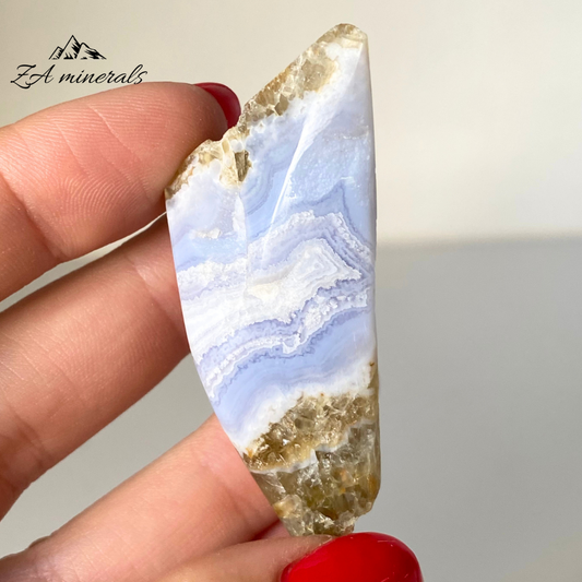 Part Polished Blue Lace Agate 0.022kg JA15