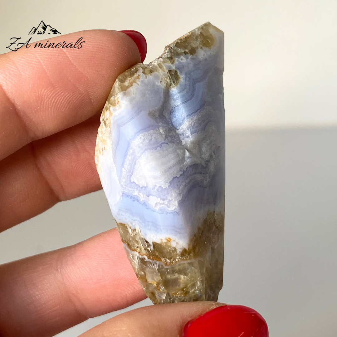 Part Polished Blue Lace Agate 0.022kg JA15