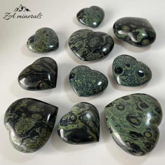 Polished Kabamba Jasper (Rhyolite) Hearts 1.478kg