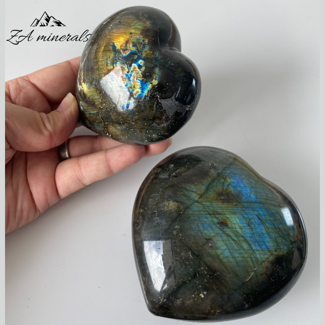 Polished Labradorite Hearts (Medium to Large) 1kg