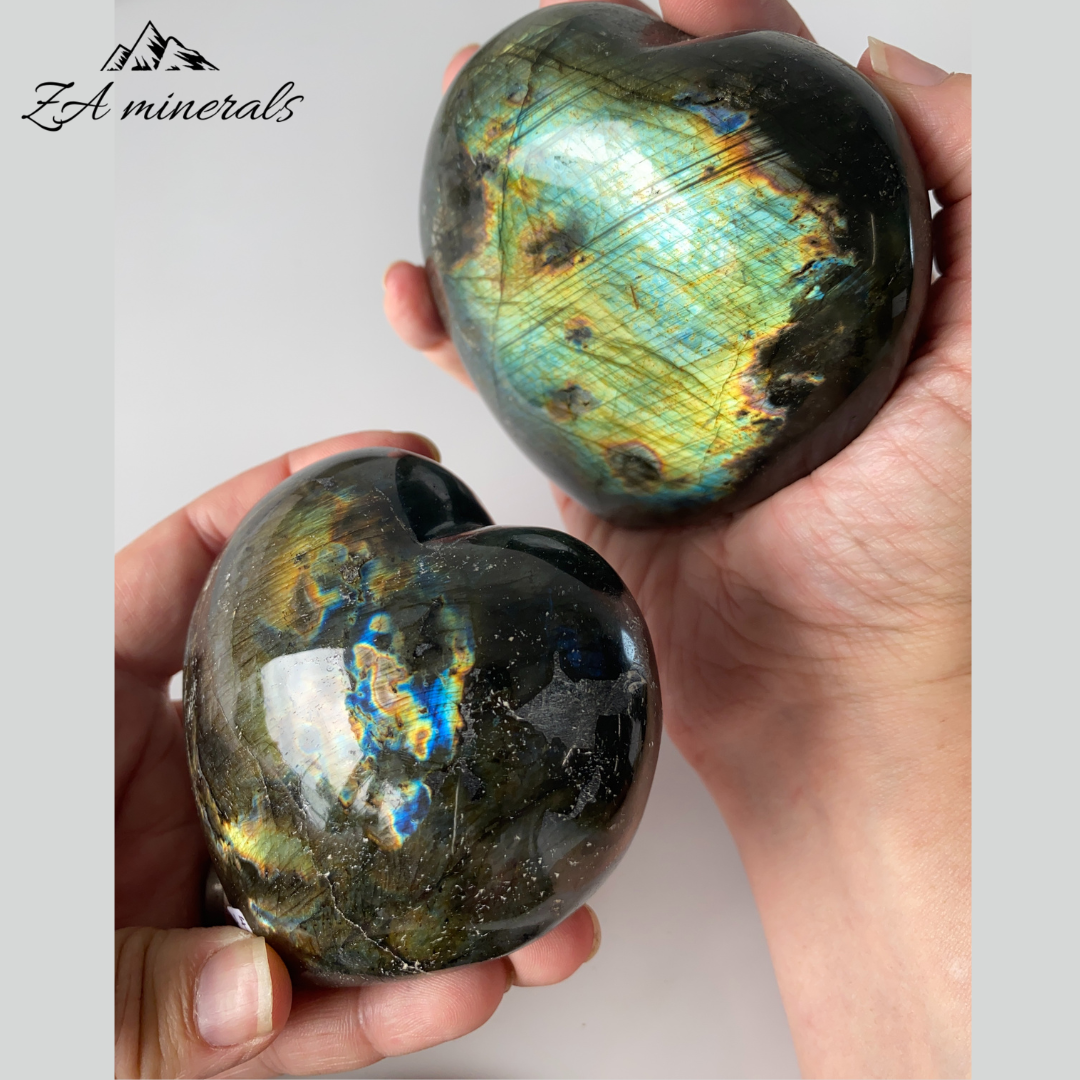 Polished Labradorite Hearts (Medium to Large) 1kg