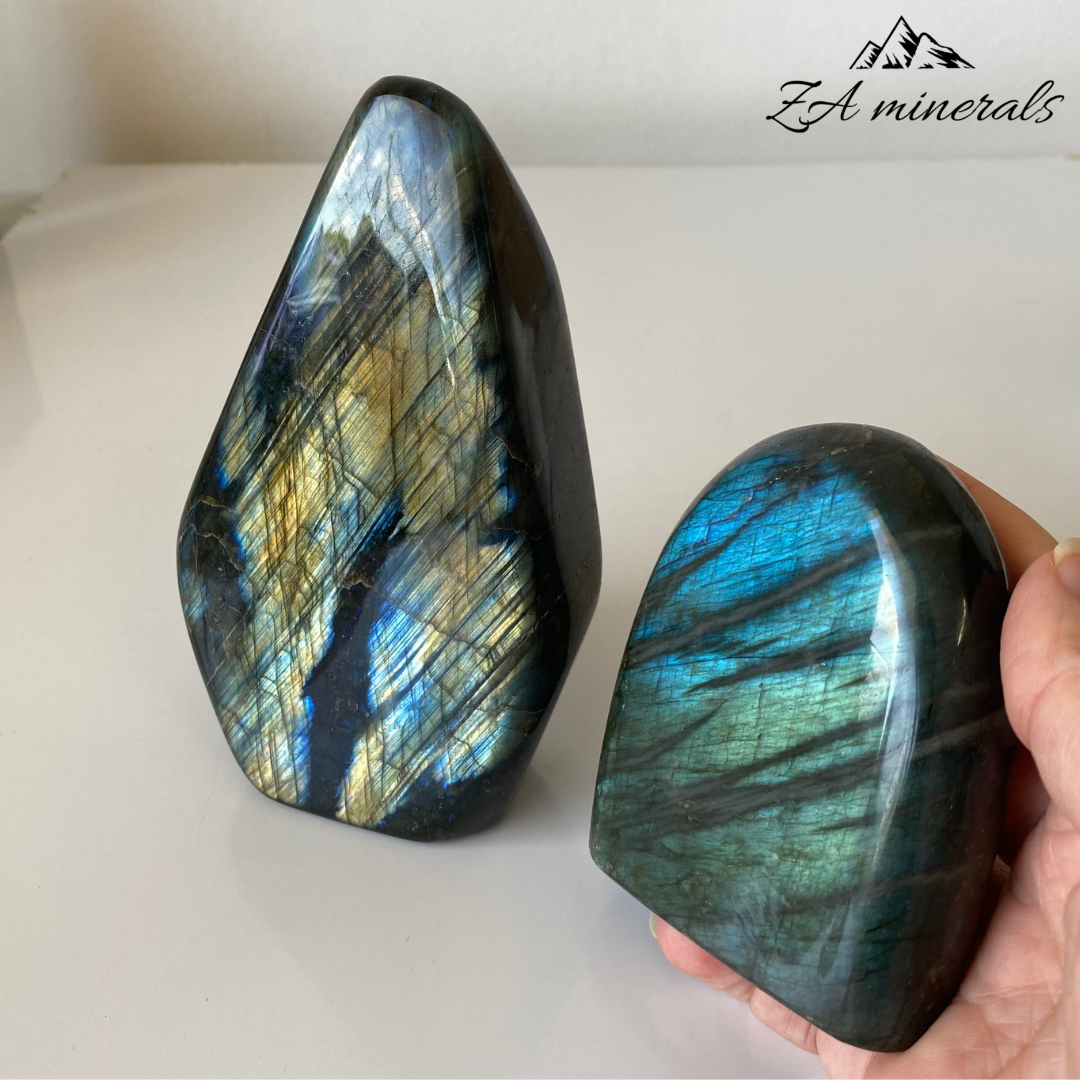 Polished Labradorite Self Standing Sculptures (Yellow/Blue) 1kg