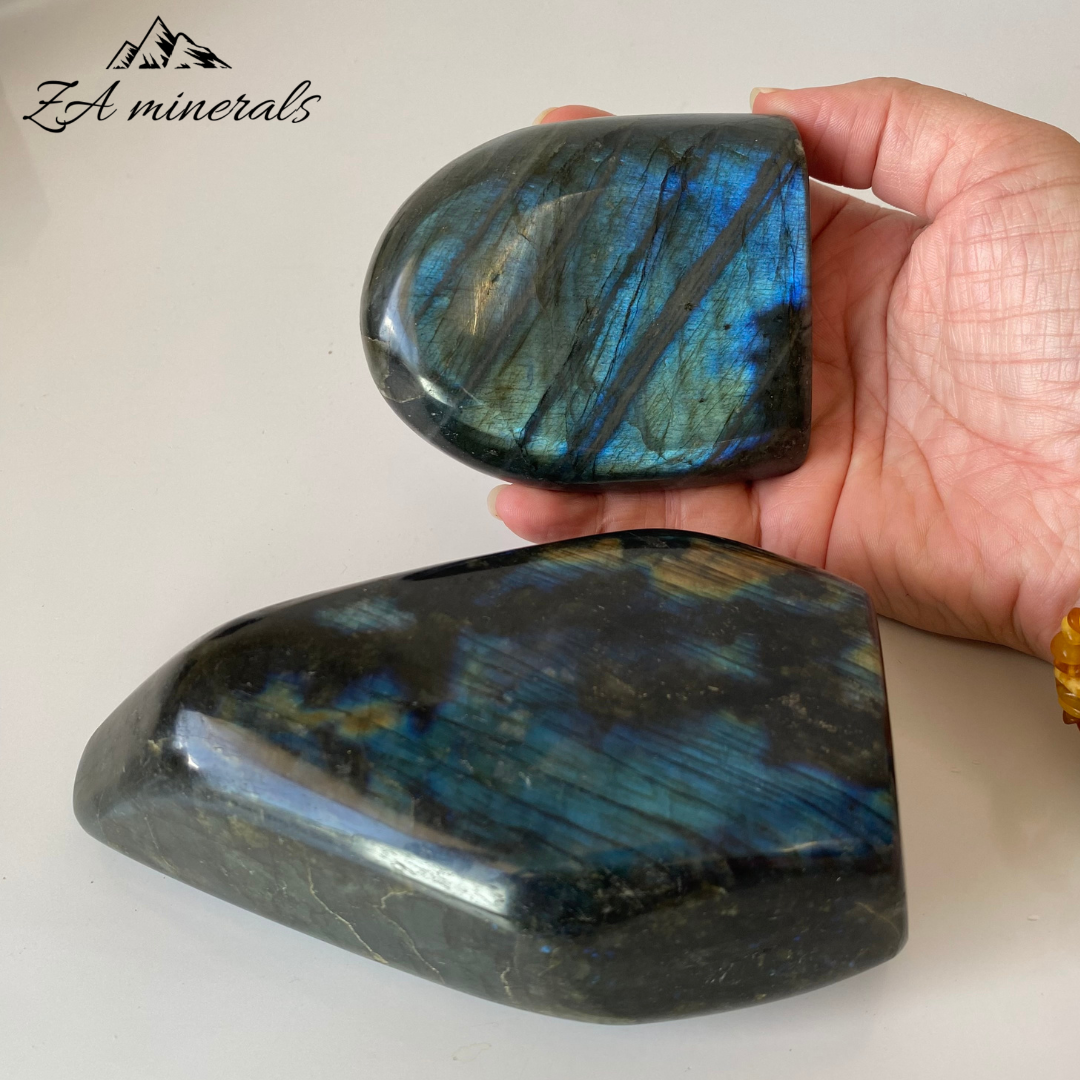 Polished Labradorite Self Standing Sculptures (Yellow/Blue) 1kg