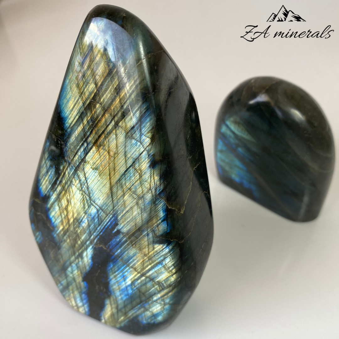 Polished Labradorite Self Standing Sculptures (Yellow/Blue) 1kg