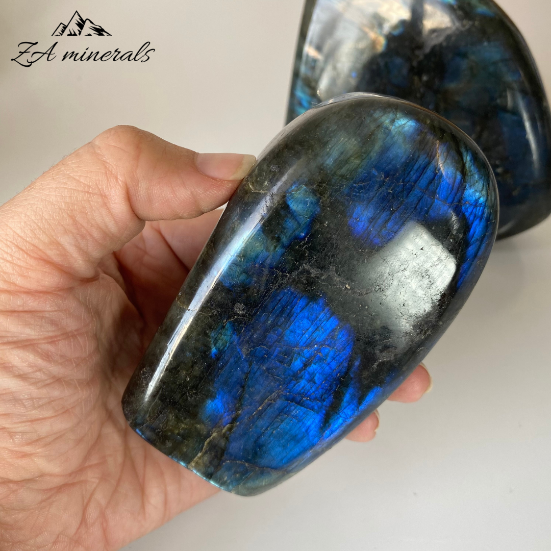 Polished Labradorite Self Standing Sculptures (Yellow/Blue) 1kg