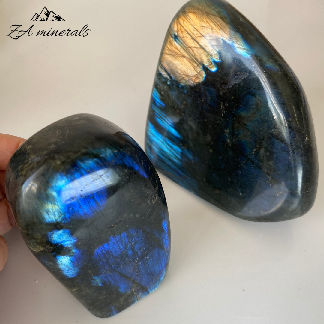 Polished Labradorite Self Standing Sculptures (Yellow/Blue) 1kg