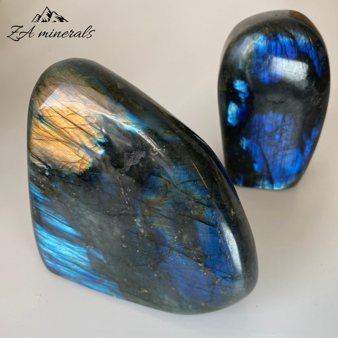 Polished Labradorite Self Standing Sculptures (Yellow/Blue) 1kg