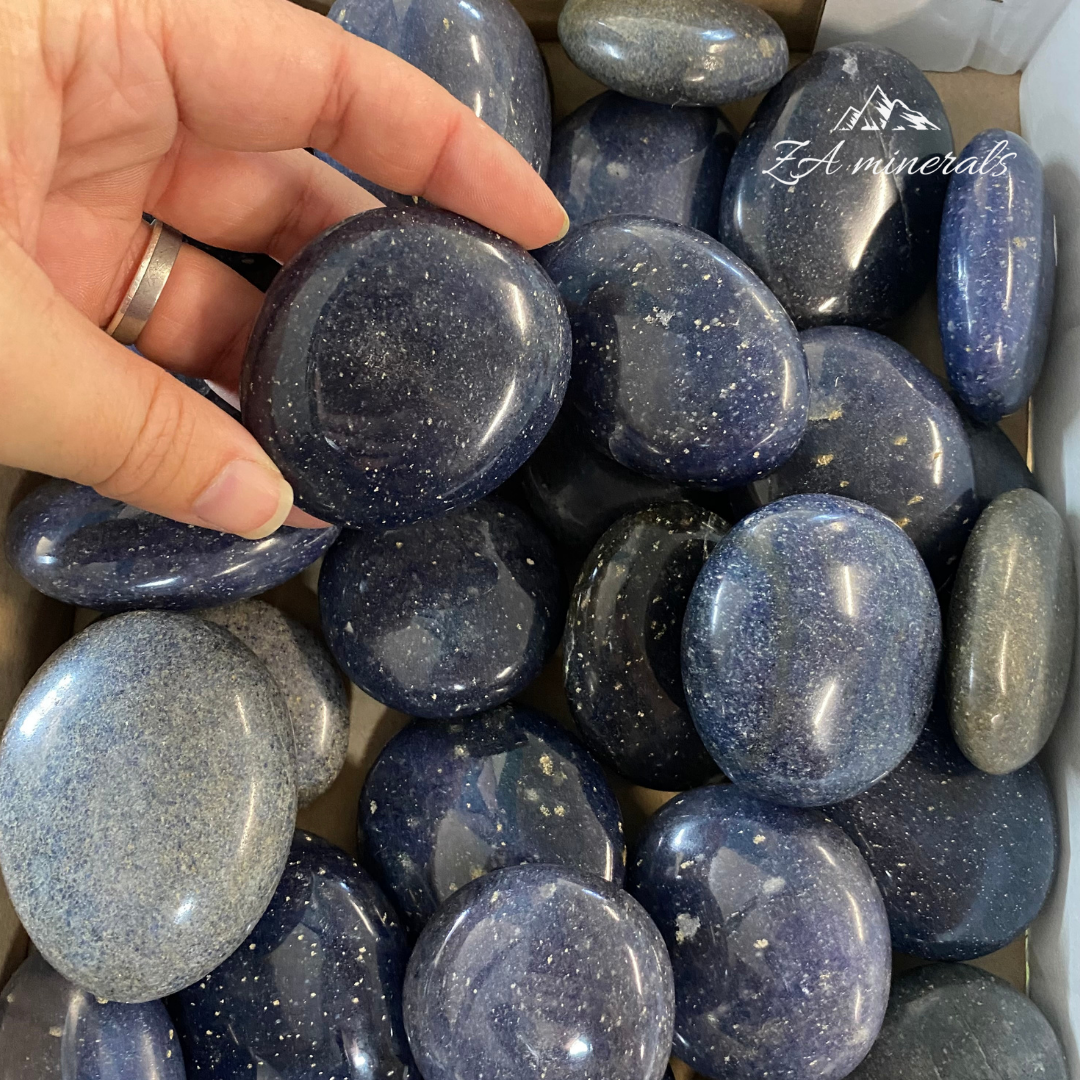 Polished Lazulite Palmstones 1kg