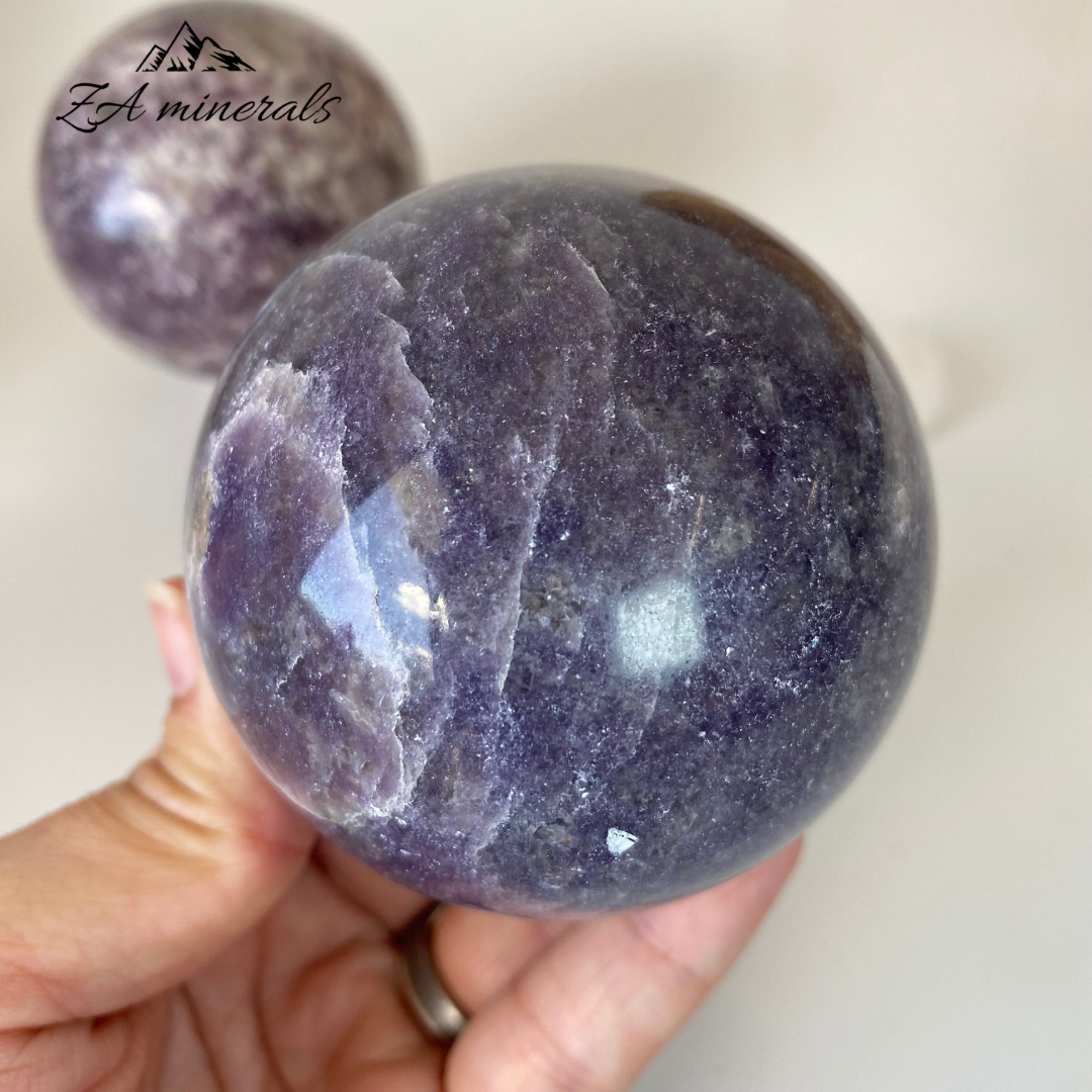 Polished Lepidolite Spheres (x2) 1.134kg