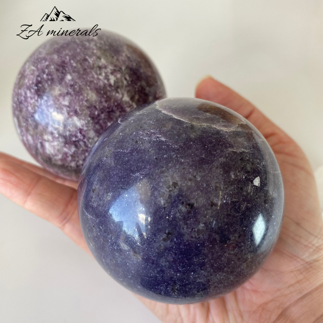 Polished Lepidolite Spheres (x2) 1.134kg