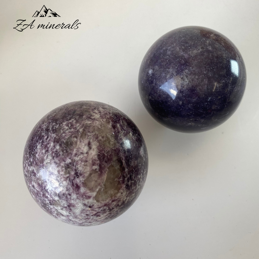 Polished Lepidolite Spheres (x2) 1.134kg