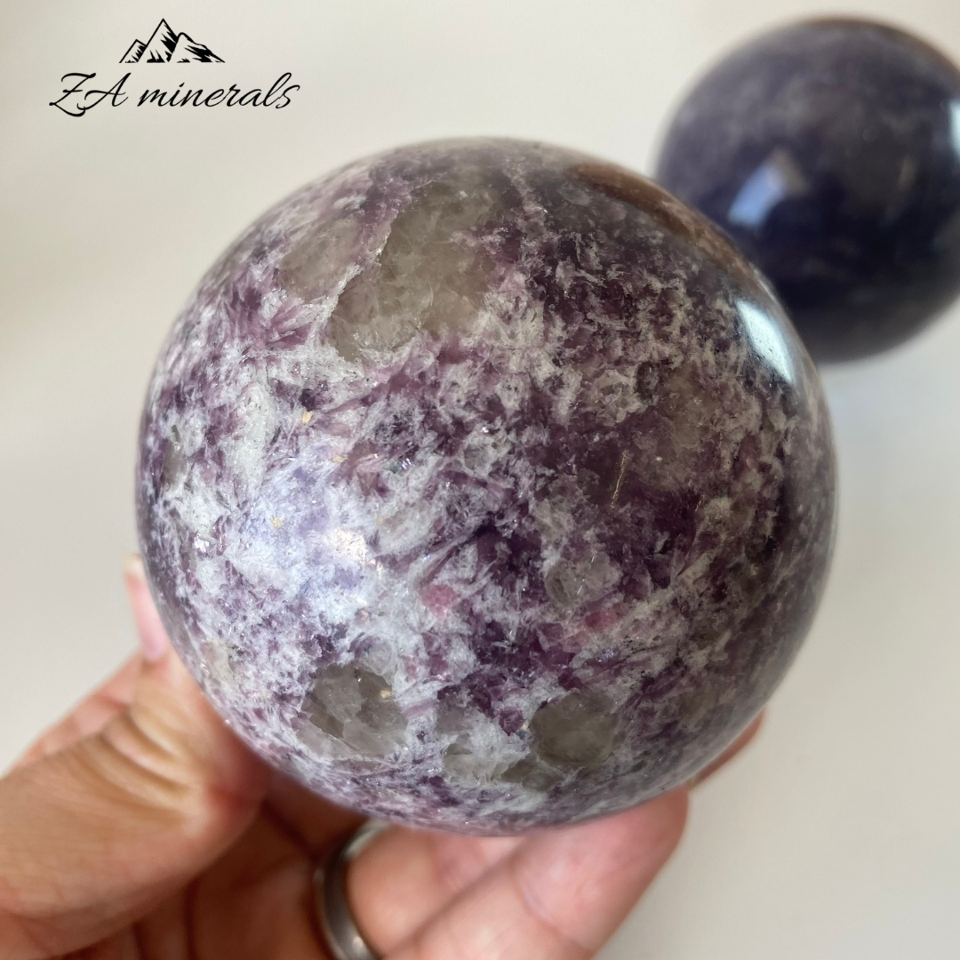 Polished Lepidolite Spheres (x2) 1.134kg