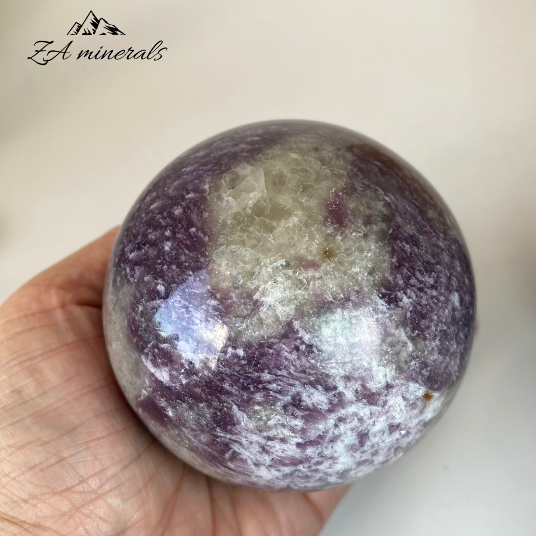 Polished Lepidolite Spheres (x2) 1.242kg