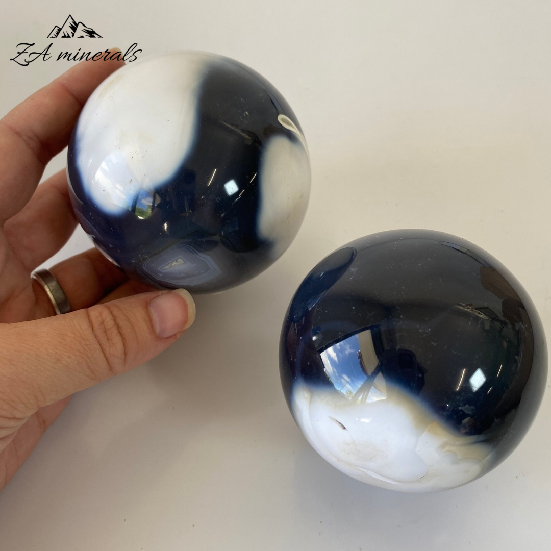 Polished Orca Agate Spheres  1kg