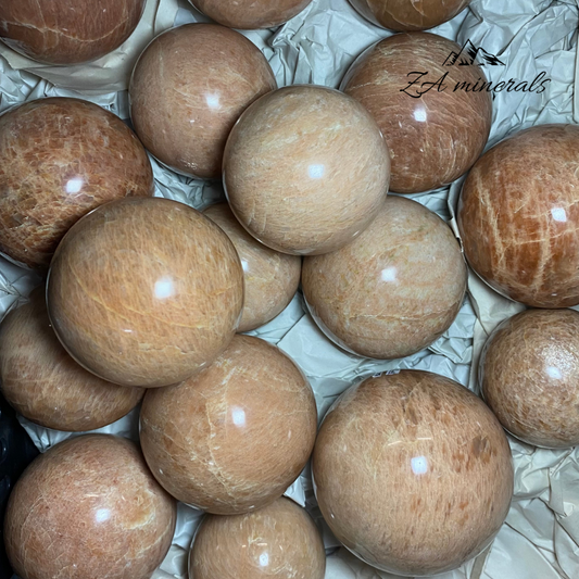 Polished Peach Moonstone Spheres 1kg