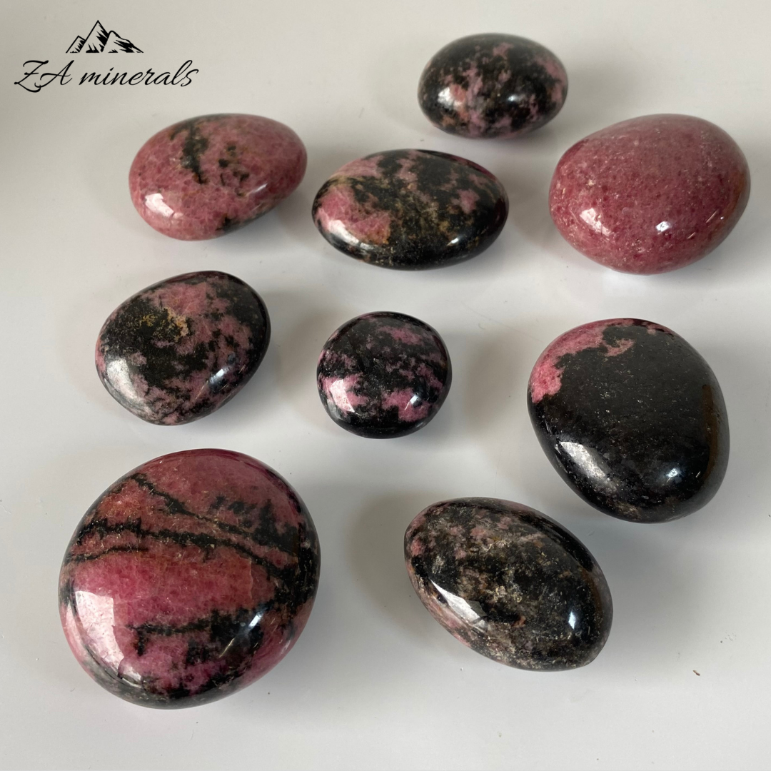 Polished Rhodonite Palmstones 1kg