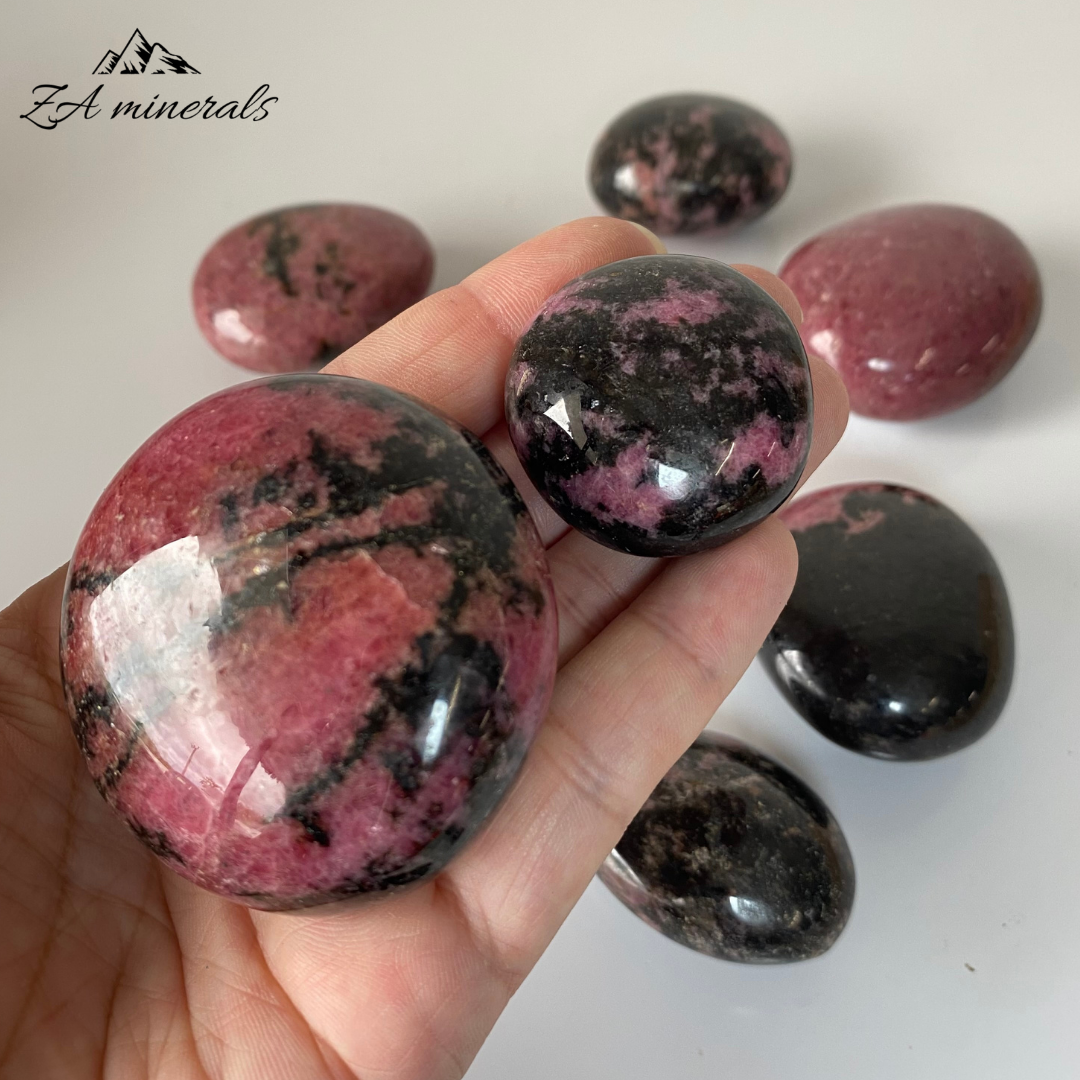 Polished Rhodonite Palmstones 1kg