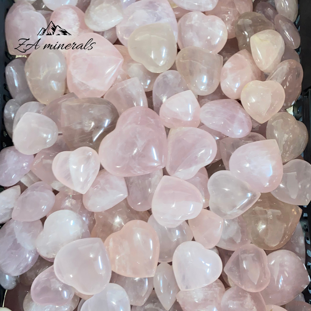 Polished Rose Quartz Hearts 1kg