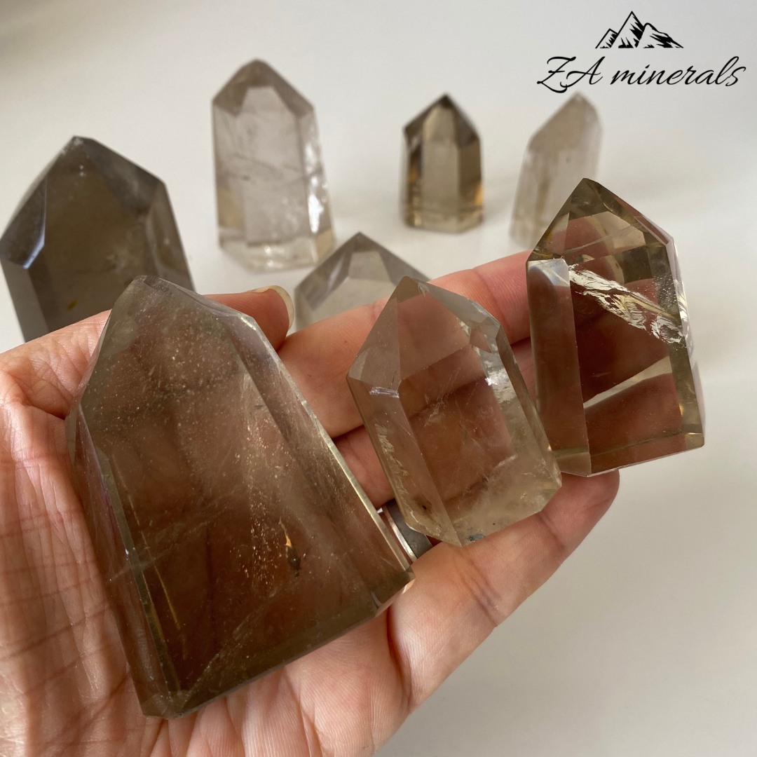 Polished Smoky Quartz Towers 1kg