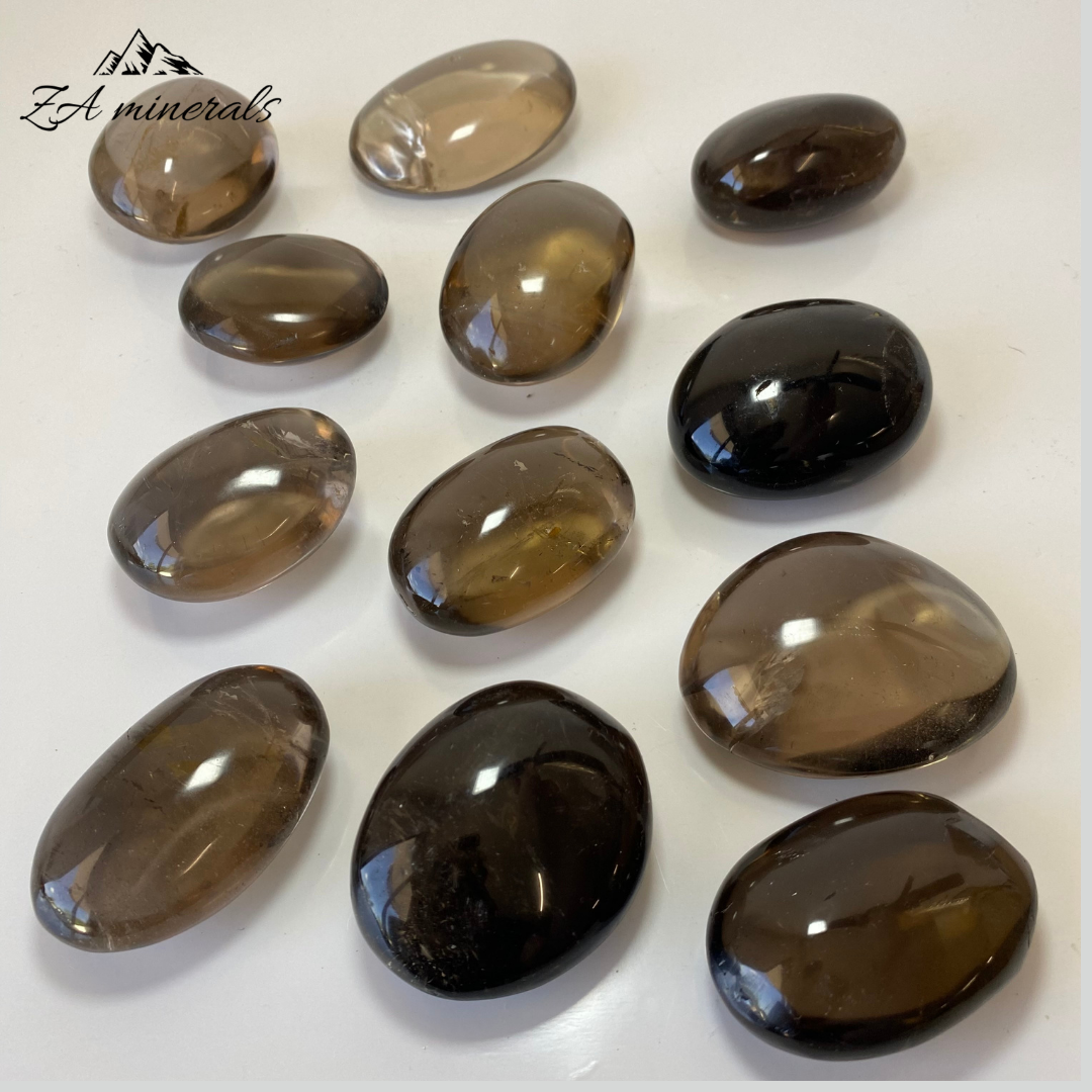 Polished Smoky Quartz Palmstones 1kg