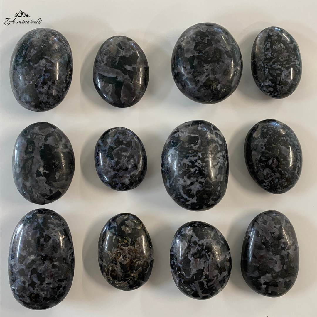 Polished Indigo Gabbro Palmstones 1kg