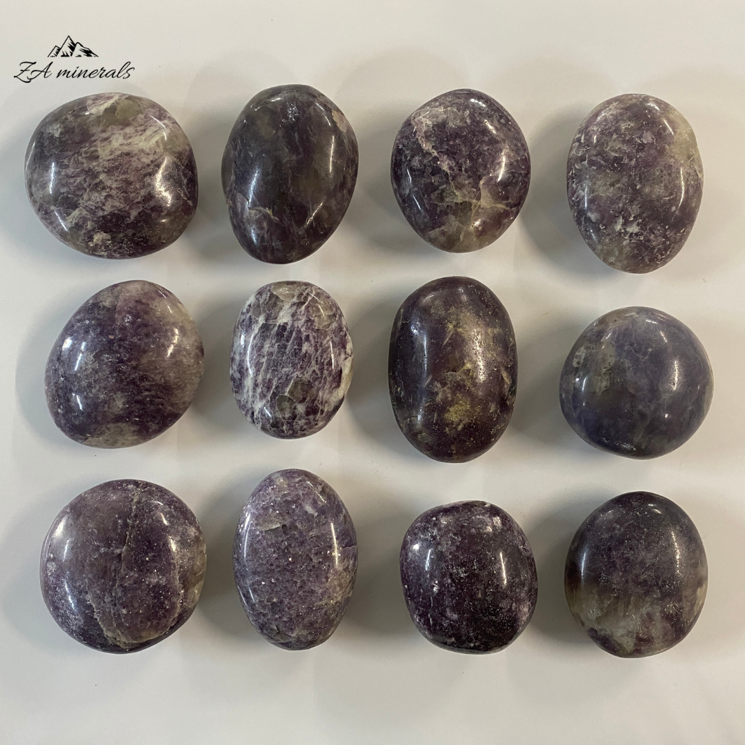 Polished Lepidolite Palmstones 1kg