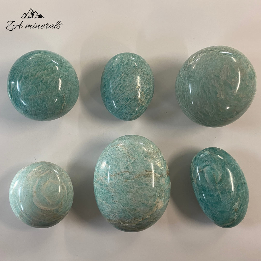 Polished Amazonite Palmstones 1kg