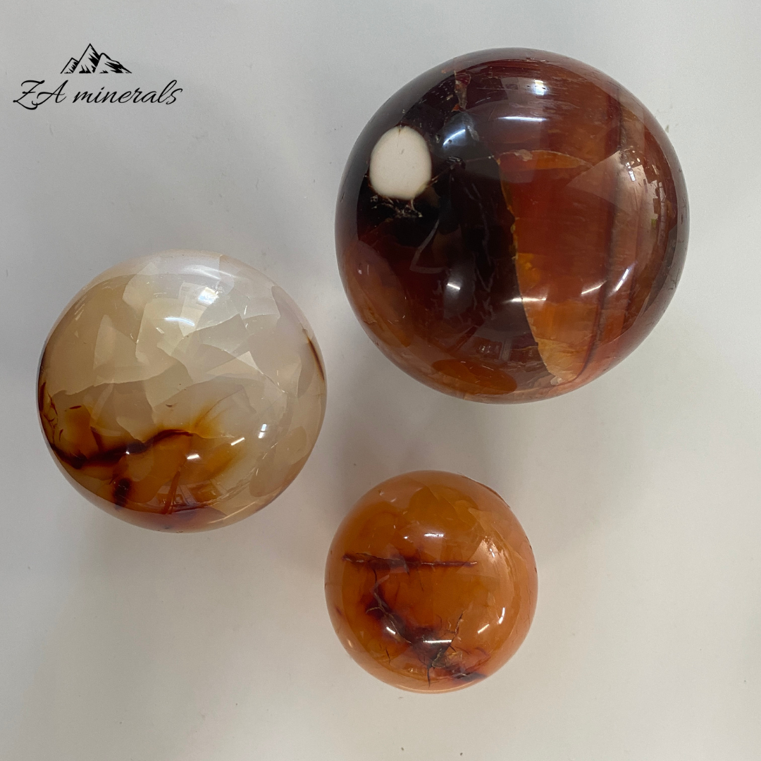 Polished Carnelian Spheres 1kg