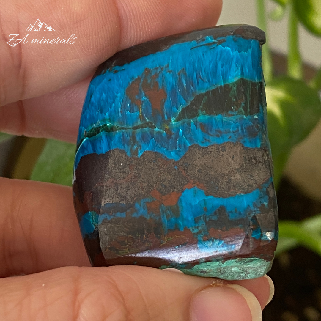 Cuprita Crisocola Malaquita parcialmente pulida 40g IA03