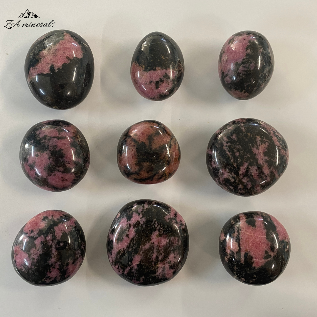 Polished Rhodonite Palmstones 1kg