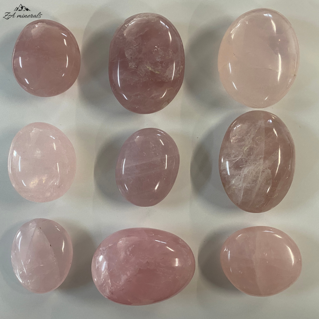 Polished Rose Quartz Palmstones 1kg