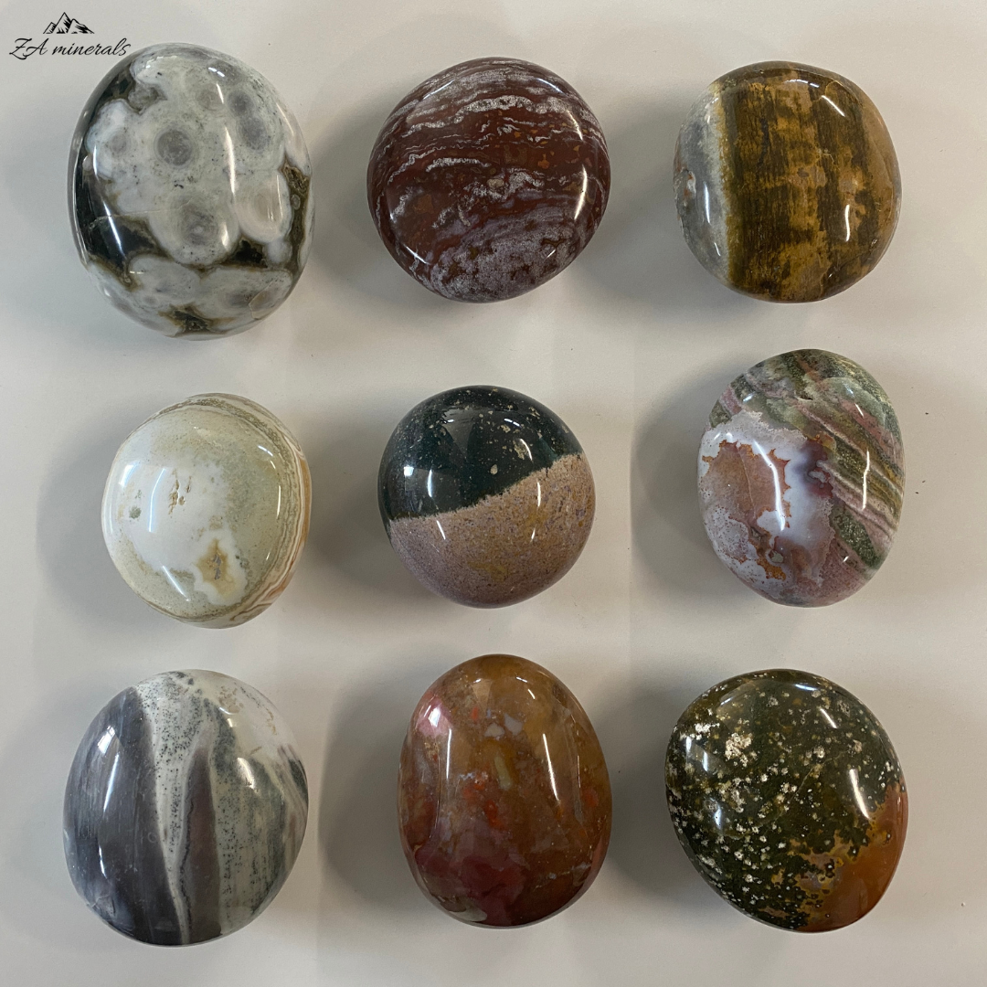 Polished Ocean Jasper Palmstones 1kg